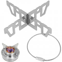 KOMIRO KOMIRO Gaskocher Kreuz Stander Alkohol Topfkreuz Tragbar Edelstahl Alcohol Stove, (1-St)  KOMIRO Газовая плита Cross Stander Алкогольный горшок Крестовая портативная спиртовая плита из нержавеющей стали (1 шт.)