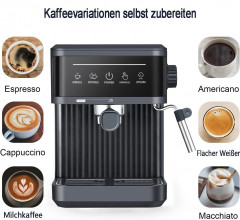Mutoy Mutoy Kaffeevollautomat Kaffeevollautomat,Espresso Siebtragermaschine 20 Bar, Kaffeemaschine fur den Hausgebrauch, 850W, 1,8 Liter Wassertank Полностью автоматическая кофемашина Mutoy, эспрессо-портафильтр на 20 бар, кофемашина для домашнего исполь