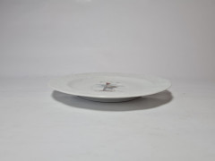 Lierre Lauvage CNP France Винтажная тарелка с фактурным краем "Продавщица на ярмарке в Париже", Франция, 1960-70гг.