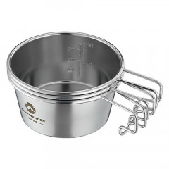 KOMIRO KOMIRO Gaskocher Outdoor Kochgeschirr Picknick Topf Ultraleicht Camping Topf Pfanne, (1-St)  Газовая плита KOMIRO, уличная посуда, горшок для пикника, сверхлегкая походная кастрюля (1 шт.  упаковке)