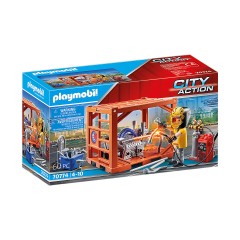 PLAYMOBIL 2er Set: 70771 LKW mit Anhanger + 70774 Containerfertigung Набор из 2 предметов: 70771 Грузовик с прицепом + 70774 Производство контейнеров