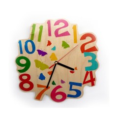 HESS Holzdekoration Wanduhr Schmetterlinge Деревянные украшения настенные часы бабочки