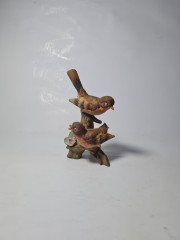 Goebel Винтажная фигурка "Пара воробьев на ветке", 10см x 15см,  Германия, 1960-70гг. 