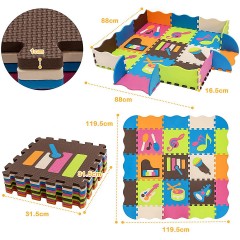 COSTWAY Puzzlematte EVA 125 TLG. Коврик-пазл EVA 125 шт.