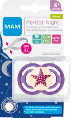 MAM Соска (успокаивающая) Perfect Night 6+ Mädchen, Силикон	, 1 шт