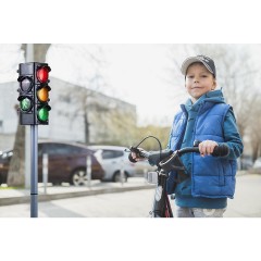 Playfun Kinderampel mit Licht 75 cm gross Verkehrserziehung Fussganger und Verkehrsampel Детский светофор со светом высотой 75 см. Правила дорожного движения для пешеходов и светофоров