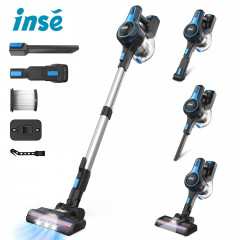 INSE INSE Akku-Hand-und Stielstaubsauger INSE, 250,00 W, akku staubsauger, Akku Staubsauger, Staubsauger, 25KPa, 55 Minuten, 1.2L Blau Беспроводной ручной и стержневой пылесос INSE INSE, 250,00 Вт, беспроводной пылесос, беспроводной пылесос, пылесос, 25 к