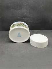 Банка для хранения винтажная AK Kaiser "Гейдельбергский замок", цилиндрической формы, фарфор, 10 х 8 см, Германия, 1970-80гг.