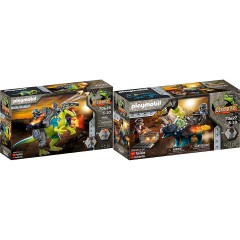 PLAYMOBIL 2er Set: 70625 Spinosaurus: Doppelte Verteidigungs-Power + 70627 Triceratops: Randale um die legendaren Steine Набор из 2 предметов: 70625 Спинозавр: двойная защита + 70627 Трицератопс: буйство вокруг легендарных камней