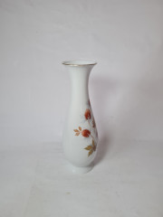 Royal Porzellan Bavaria KPM Белая фарфоровая ваза "Осенние листья", 29 x 9 см , Германия, 1960-70гг.