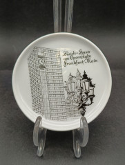 Набор декоративных тарелок винтажных Furstenberg "Немецкие города", в заводской упаковке, фарфор, 6 шт., 9.5 см, Германия, 1970-80гг.