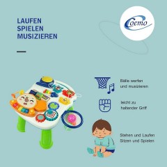 Coemo 2in1 Baby Laufwagen Rolli und Multifunktion Spieltisch Детская тележка 2 в 1 и многофункциональный игровой стол