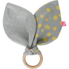 Motherhood Beissring aus Holz mit Baumwollblatter Деревянный прорезыватель с хлопковыми листьями