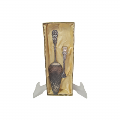 Besteck Hildesheimer Набор: щипцы 10,5 см и лопатка для торта 22 см, в упаковке, Германия, 1960-70гг.