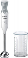 BOSCH BOSCH Stabmixer ErgoMixx MSM66110 Edelstahl-Mixfuss 4-Klingen 600W weiss/grau Ручной блендер BOSCH ErgoMixx MSM66110, ножка для смешивания из нержавеющей стали, 4 лезвия, 600 Вт, белый/серый