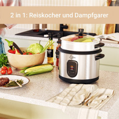 Suntec Wellness Suntec Wellness Reiskocher RKO-9974 THUY-DENISE, 400,00 W, Dampfgarer, Multikocher mit Warmhaltefunktion, Messbecher Reiskelle Рисоварка Suntec Wellness RKO-9974 THUY-DENISE, 400,00 Вт, пароварка, мультиварка с функцией подогрева, мерный