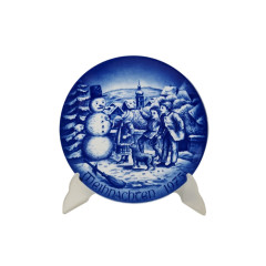 Bareuther Bavaria Декоративная тарелка "Снеговик", 20см, Германия, 1975г.
