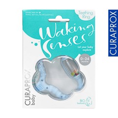 Curaprox Baby-Beissring mit Rassel Lernzahnburste Детское кольцо для прорезывания зубов с обучающей зубной щеткой-погремушкой