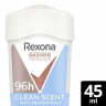 Rexona Cream Stick Maximum Protection Clean Scent (Extra Strong) 96H, 45 ml Крем-дезодорант-антиперспирант Максимальная защита Экстра стронг 96 часов, 45 мл