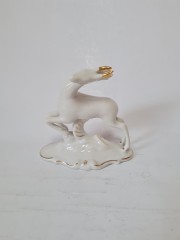 Статуэтка винтажная ARPO "Косуля" с позолотой, Румыния, 1960-70гг.