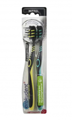 Prokudent Black Brilliant Zahnburste mittel Медицинская Зубная щётка средней мягкости Черный бриллиант с активированным углем 2 шт.
