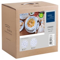 Kahla Kahla Blau Saks - Indisch Blau - Stohblumenmuster Tafel-Set 12-tlg. Kahla Blau Saks - Indian Blue - Набор столов с узором из соломенных цветов, 12 предм.