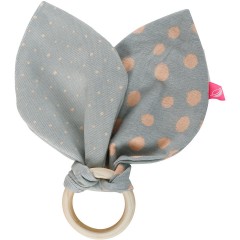 Motherhood Beissring aus Holz mit Baumwollblatter Деревянный прорезыватель с хлопковыми листьями