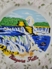 Scheffield Japan Classic Фарфоровая декоративная тарелка "Ниагарский водопад", 16 см, Япония, 1960-70гг.