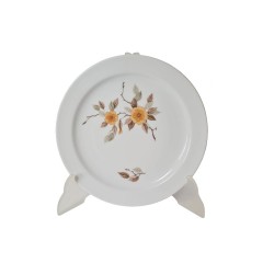 COLDITZ Набор тарелок с оранжево-коричневым цветочным декором, 5 штук, 19см, Германия, 1950-60гг.