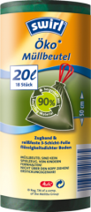 Swirl Öko-Мешки для мусора 20l mit Zugband aus wieder aufbereitetem Recycling-Material, 18 шт