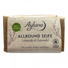 Ayluna Naturkosmetik Allround Seife Lavaerde & Lavendel  Универсальное мыло земля лавы и лаванда