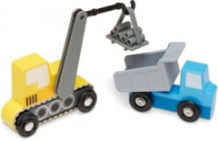 Melissa  Doug Baustellenfahrzeuge aus Holz Строительные машины из дерева