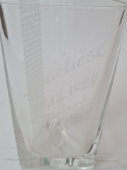 Ваза стеклянная винтажная, 17,5 x 10,5 см, Германия, 1970-80гг.