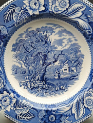 Тарелки винтажные Wood &amp; Sons, Коллекция &quot;Woodland&quot;, фарфор, 5 шт., 23 см, Великобритания, 1960-70гг.