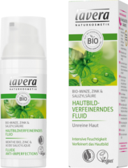 Lavera Hautbildverfeinerndes Fluid Bio-Minze, Лавера Увлажняющий флюид с мятой для сужения пор, 50 мл