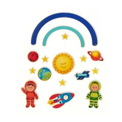 HESS Holzdekoration Mobile Weltall Деревянное украшение Мобильная Вселенная