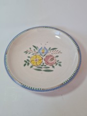 Тарелка декоративная винтажная Waechtlasech "Цветы", ручная роспись, 30 см, Германия, 1960-70гг