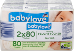 babylove чувствительный Влажные салфетки 2x80St, 160 шт