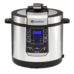 Scheffler Scheffler Multikocher 6L Elektrischer Reiskocher Schnellkochtopf, 14 Automatische-Programme, 1000,00 W, 6,00 l Schussel, Schongarer, Wokpfanne, Joghurtbereite  Mehr, Edelstahl, Timer  Мультиварка Scheffler электрическая рисоварка 6л, скороварка,