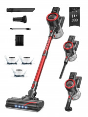 Laresar Laresar Akku-Hand-und Stielstaubsauger, 450,00 W, 33KPa Akkustaubsauger, bis zu 55 Minuten Laufzeit, Beutellos, 1,2L Staubspeicherkapazitat, fur Tierhaare  Беспроводной ручной и стержневой пылесос Laresar, беспроводной пылесос мощностью 450,00 Вт,