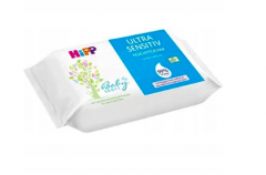 Hipp Babysanft Ultra Sensitive Нежные Влажные очищающие салфетки для детей, без запаха, 4 упаковкиx 52шт, 208 штук