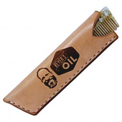 Beyer's Oil Taschenkamm Lederetui Кожаный футляр с карманом для гребня