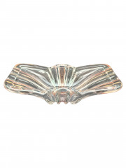 Фруктовница винтажная большая Im Stil Walther Glas, необычной формы, грани, хрустальное стекло, 29.5 х 15 см, Германия, 1970-80гг.