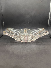 Фруктовница винтажная большая Im Stil Walther Glas, необычной формы, грани, хрустальное стекло, 29.5 х 15 см, Германия, 1970-80гг.