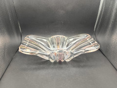 Фруктовница винтажная большая Im Stil Walther Glas, необычной формы, грани, хрустальное стекло, 29.5 х 15 см, Германия, 1970-80гг.